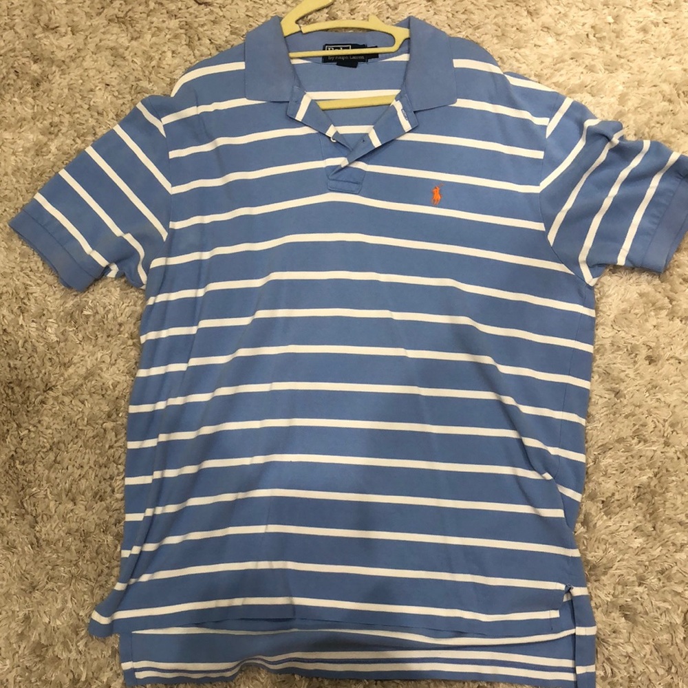 Polo by Ralph Lauren - blue and white stripes. Size XL